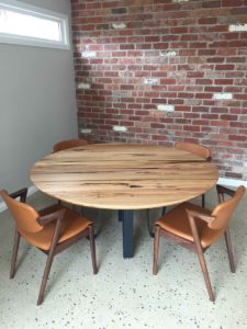 Sabine Round Dining Table made from Reclaimed Otways Stringybark